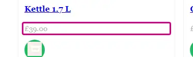 An affected element, outlined on the demo page